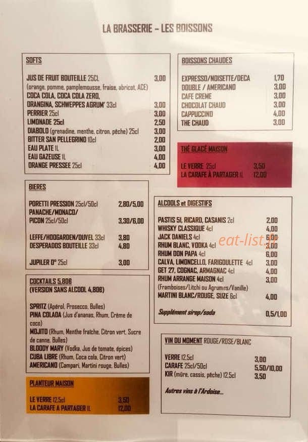 La Brasserie Quinson — carte page 2