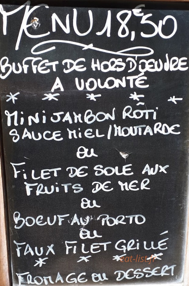 Café De France — carte page 1