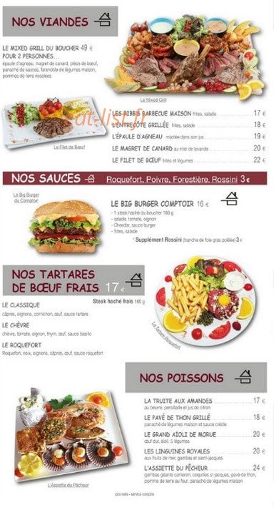 Le Comptoir — carte page 2