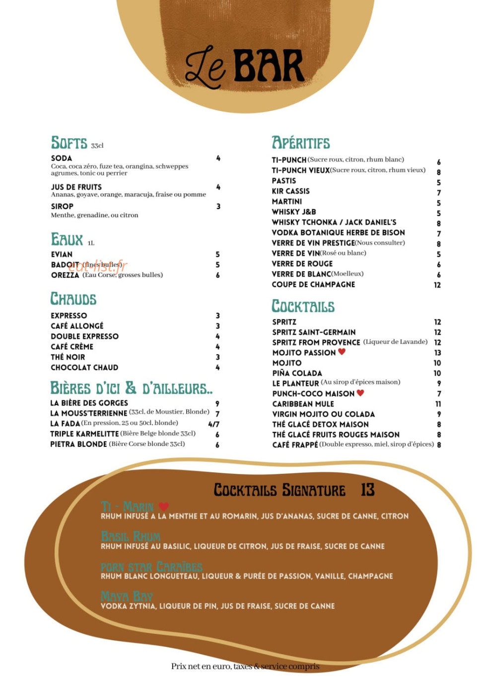 Le Rhumarin — carte page 8