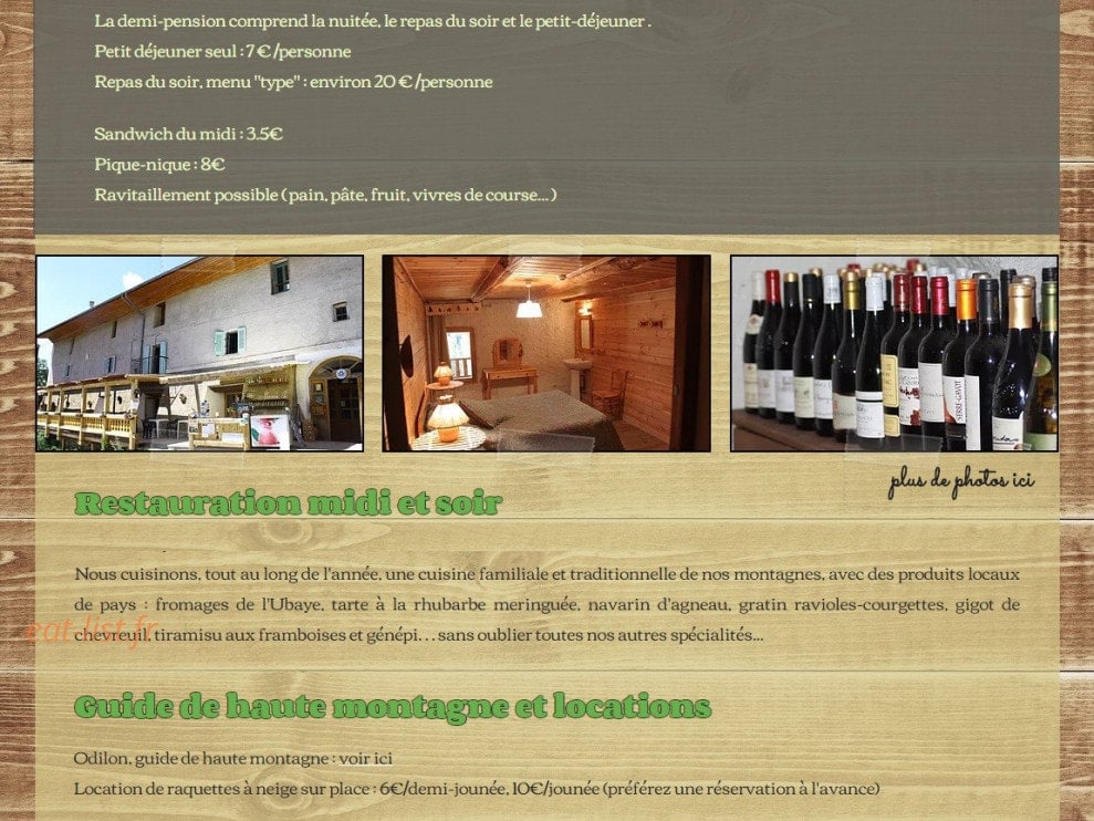 Gîte les Granges — carte page 1