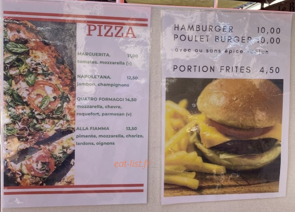Le Bistro — carte page 1
