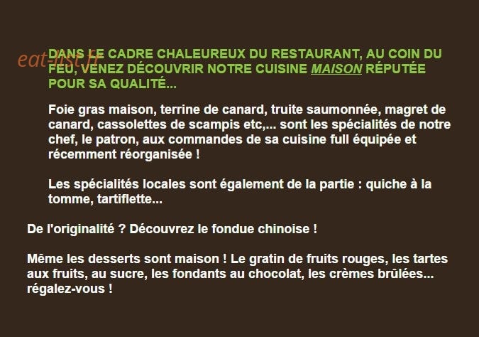 Le Martagon — carte page 2