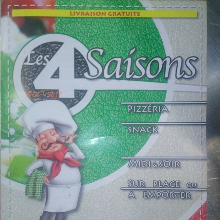 Aux 4 Saisons — carte page 1