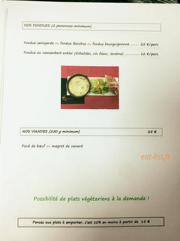 Restaurant au 9 — carte page 4