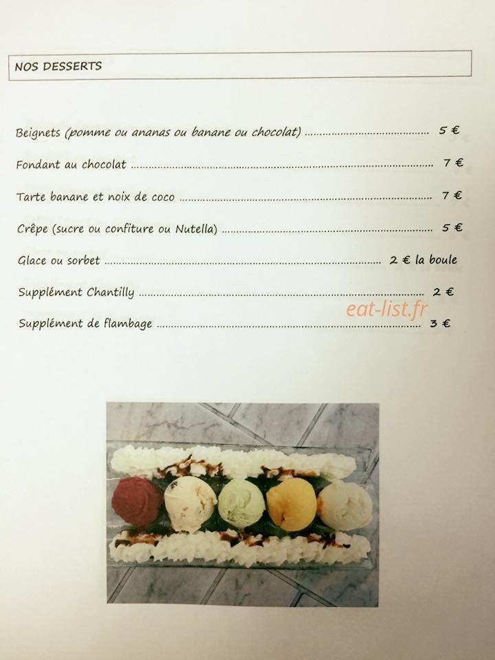 Restaurant au 9 — carte page 2