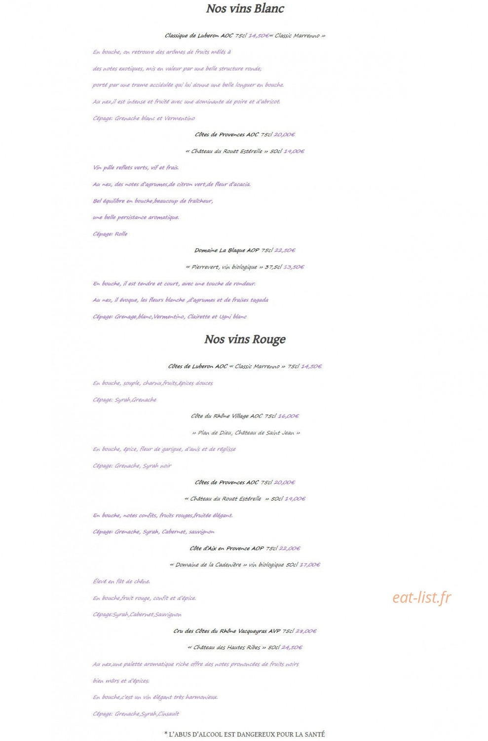 Les Lavandins — carte page 3