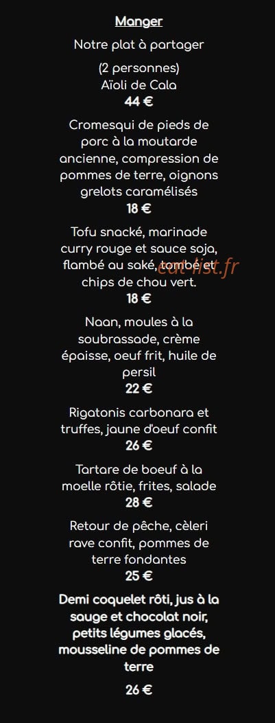 Cala — carte page 2