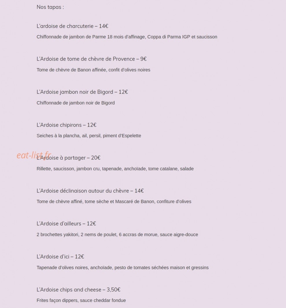 L'Ardoise — carte page 3