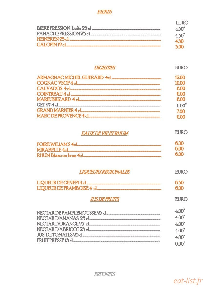 La Crémaillère — carte page 6