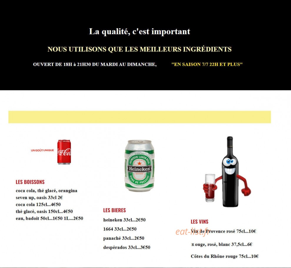 La pizza — carte page 3