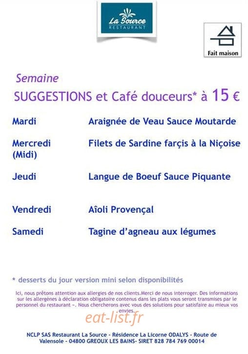 La Source — carte page 1