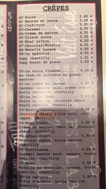 Le Temps d'une Crepe — carte page 1