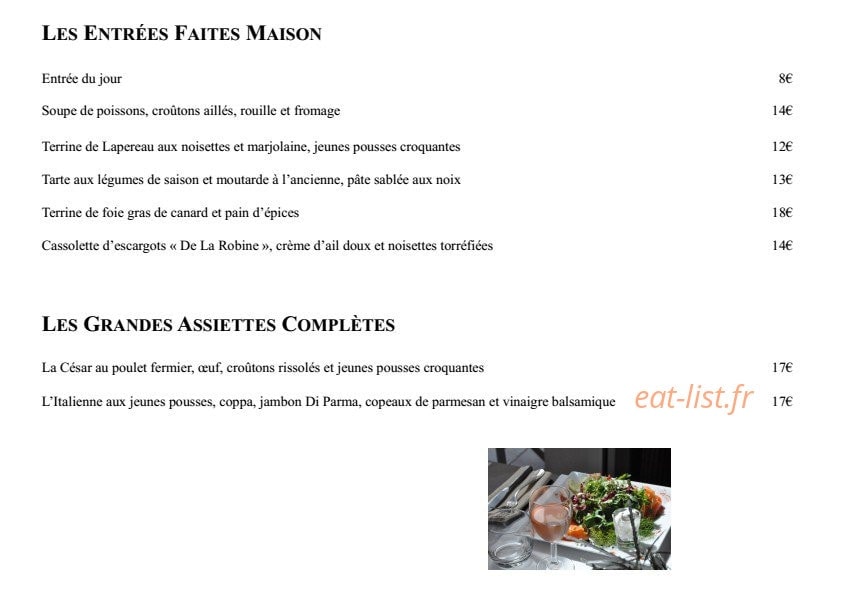 Restaurant les Alpes — carte page 2