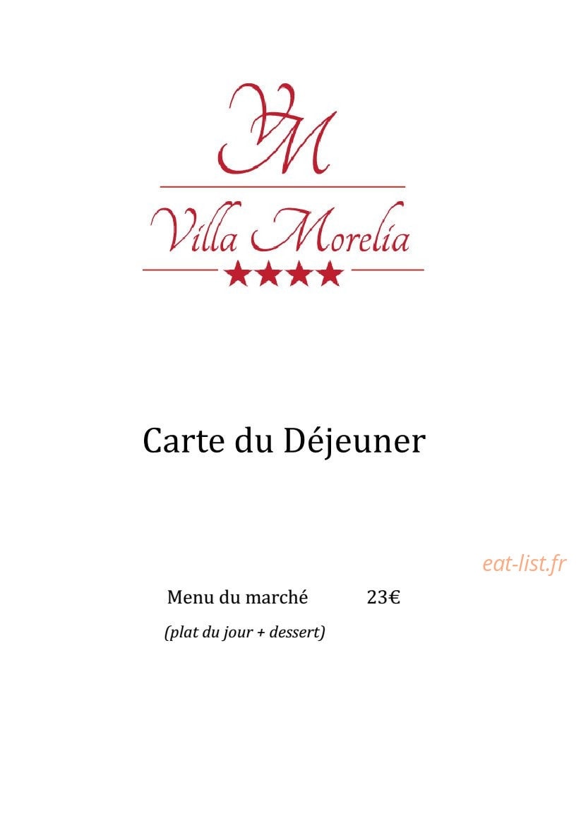 Villa Morelia — carte page 1