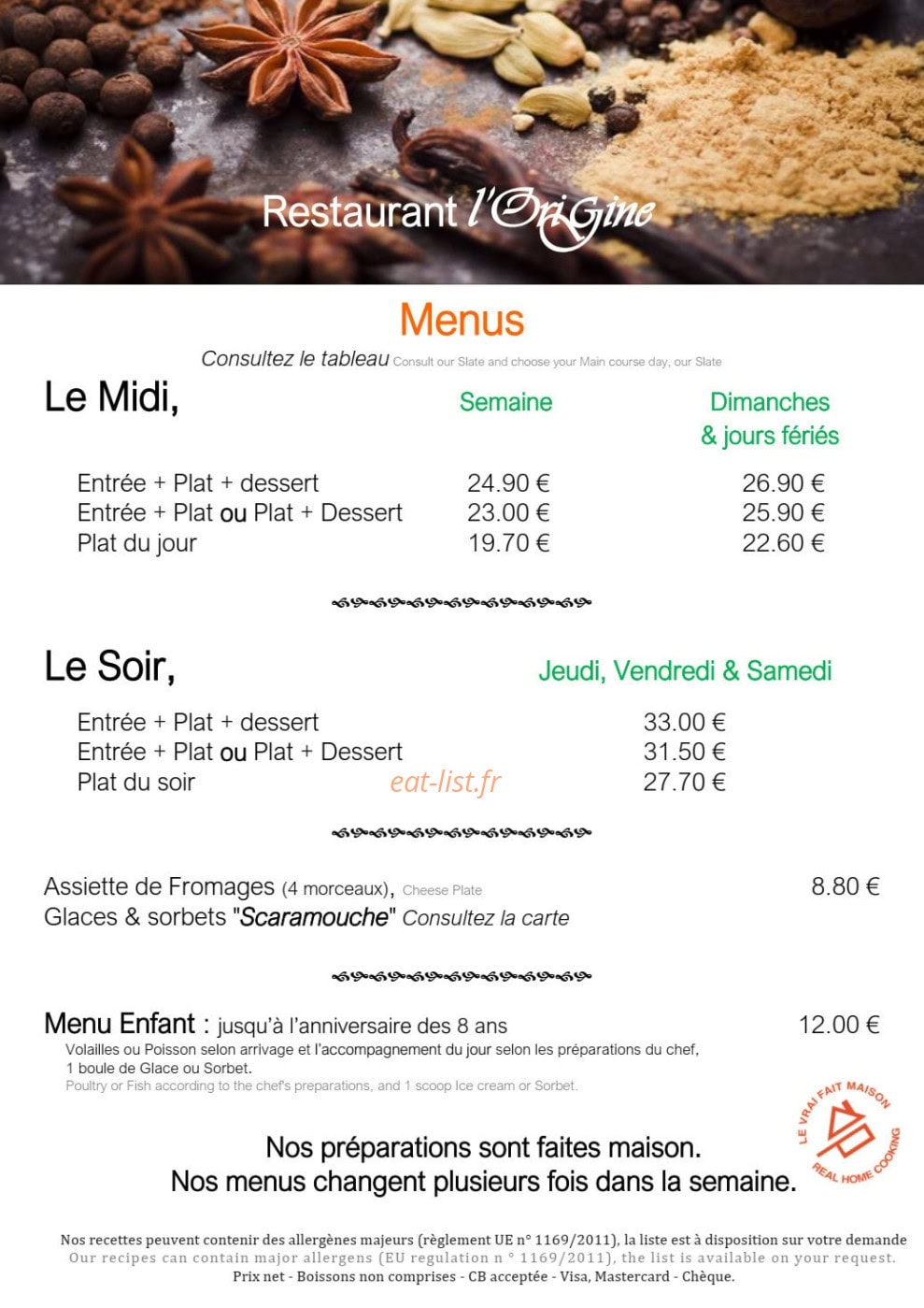 L'Origine — carte page 1
