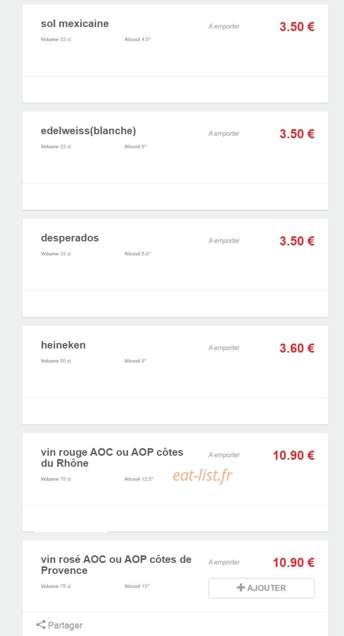 7 pizza — carte page 25