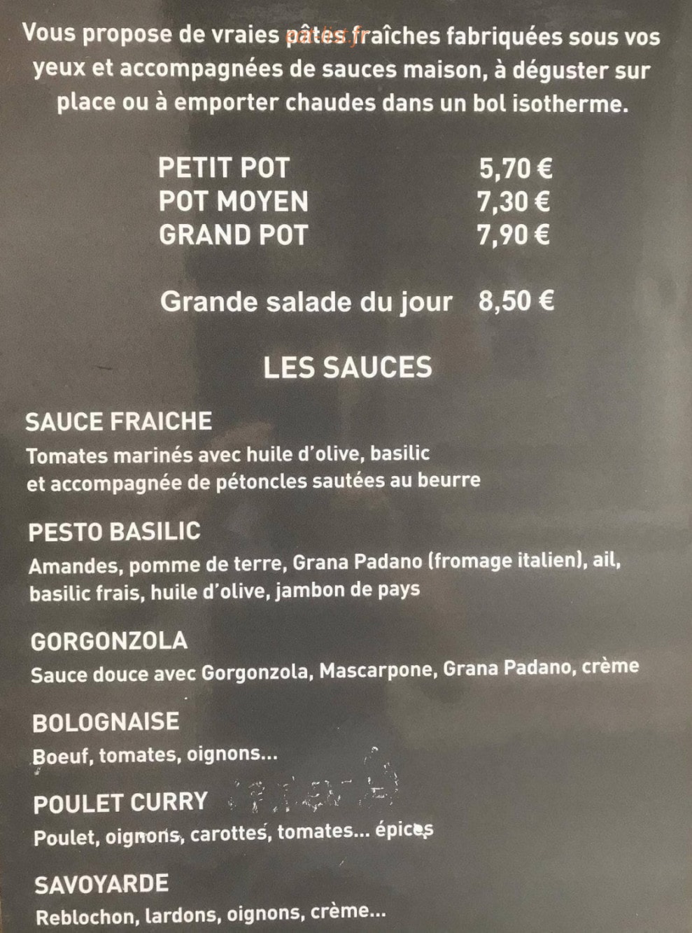 Café et Spaghetti — carte page 1