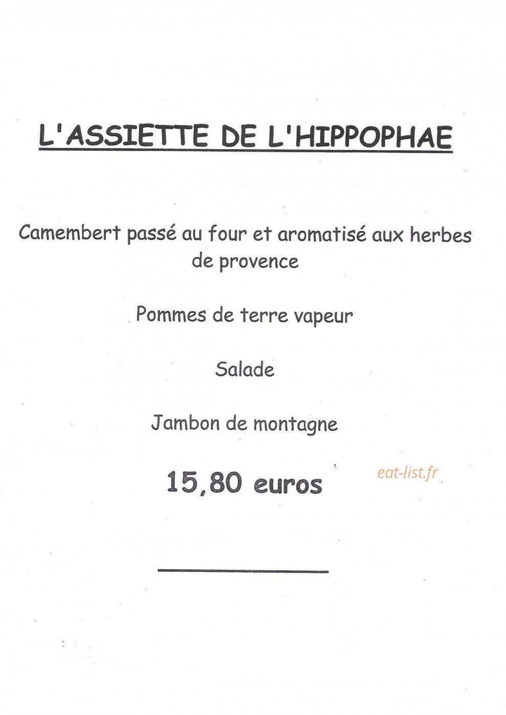 L'Hippophae — carte page 8