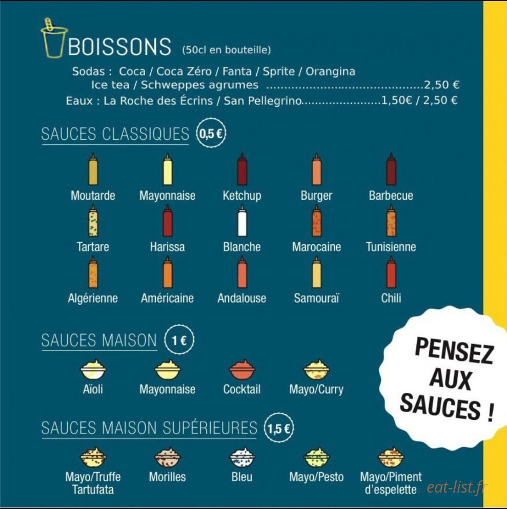 La Friterie de la Cloche — carte page 2