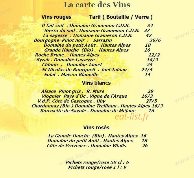 La Maison Jaune — carte page 2
