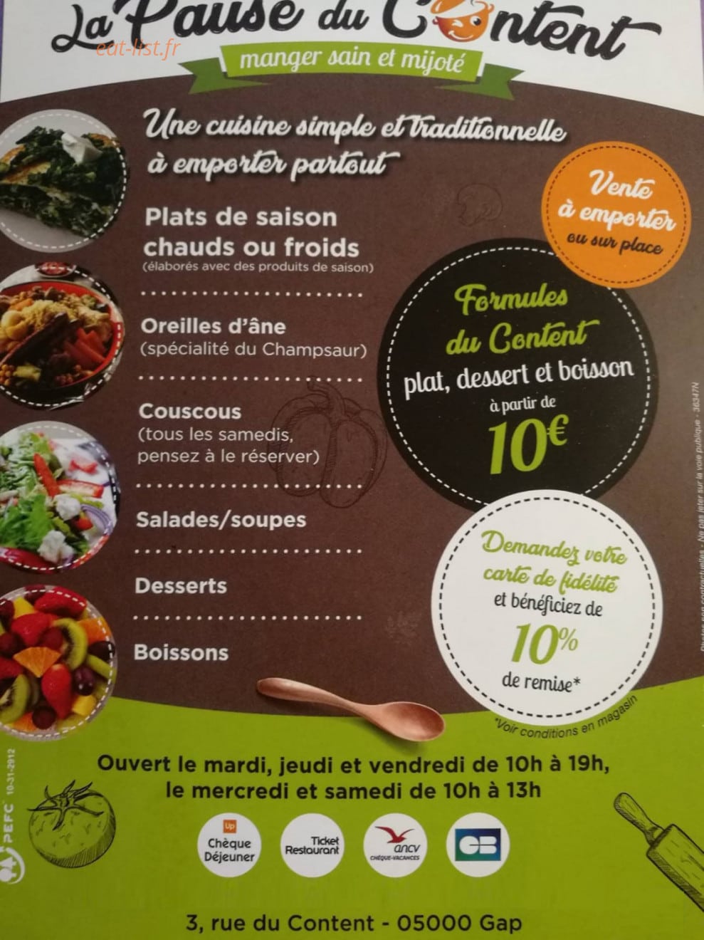 La Pause du Content — carte page 2