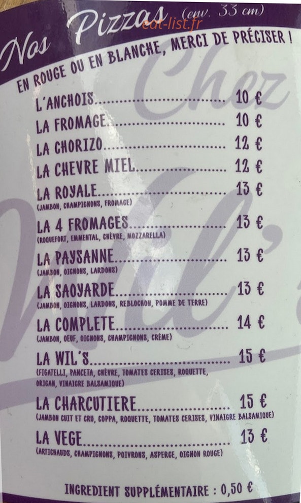 La petite maison chez wil’s — carte page 1