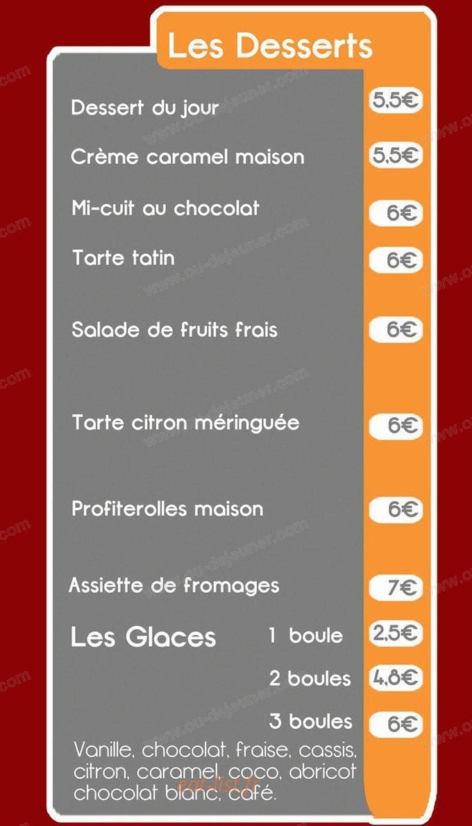 Le Bistrot Gapencais — carte page 4