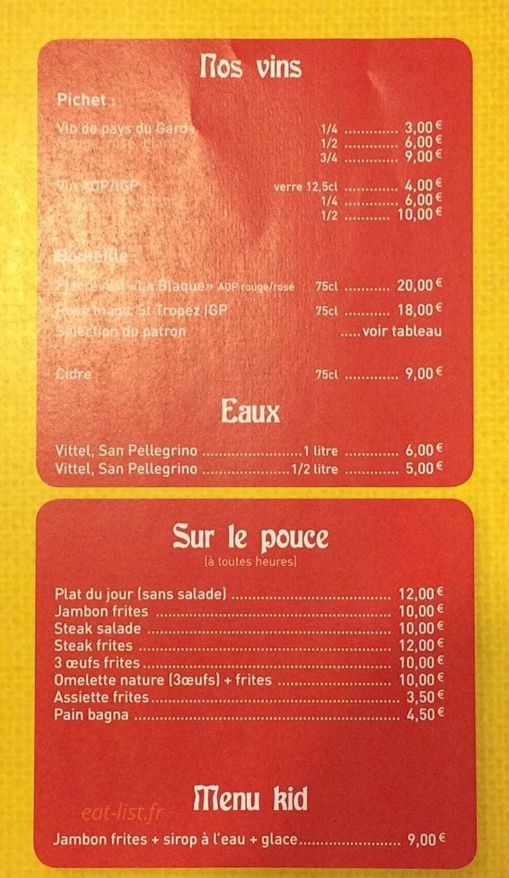 Le Café Crème — carte page 2