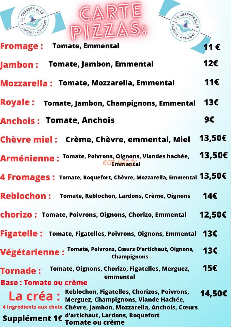 Le Chardon Bleu — carte page 3