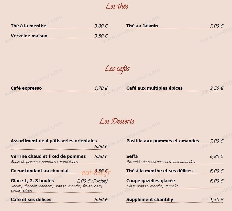 Les Gazelles — carte page 8