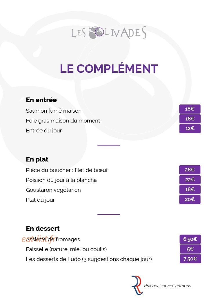 Les Olivades — carte page 4
