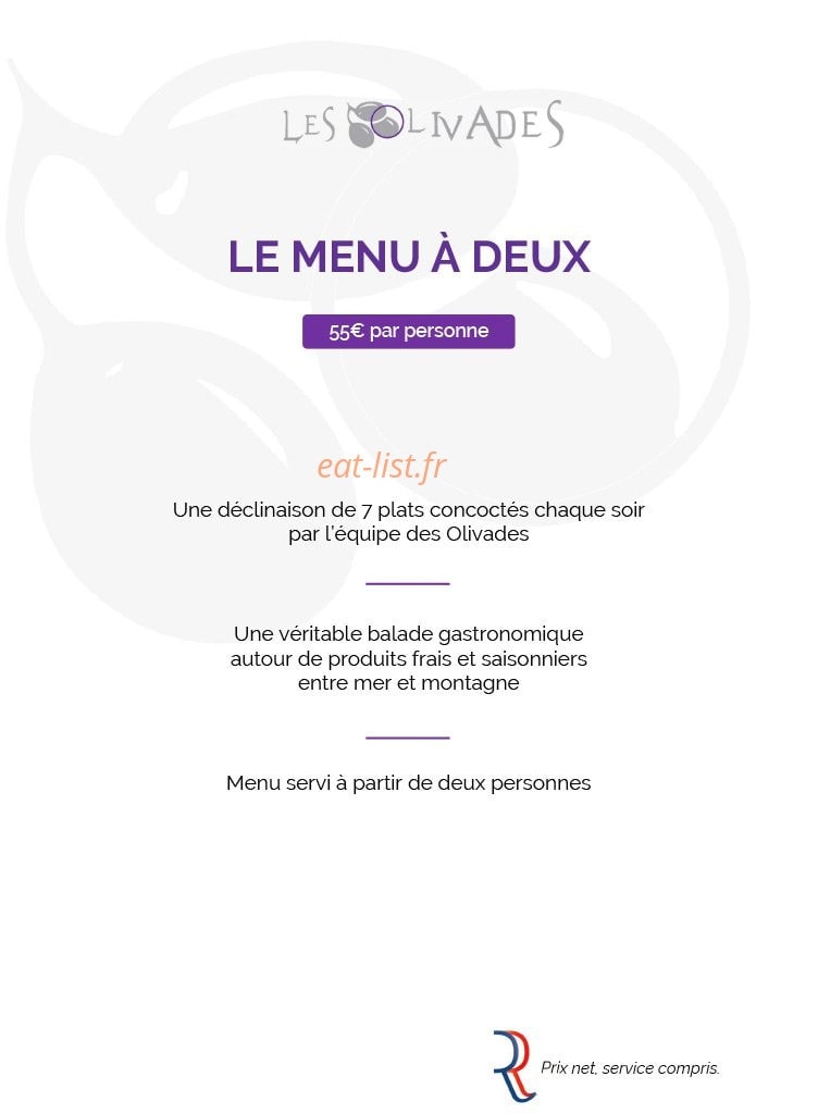 Les Olivades — carte page 1