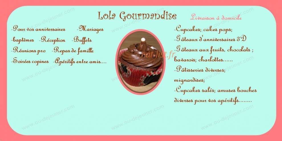 Lola gourmandise — carte page 1