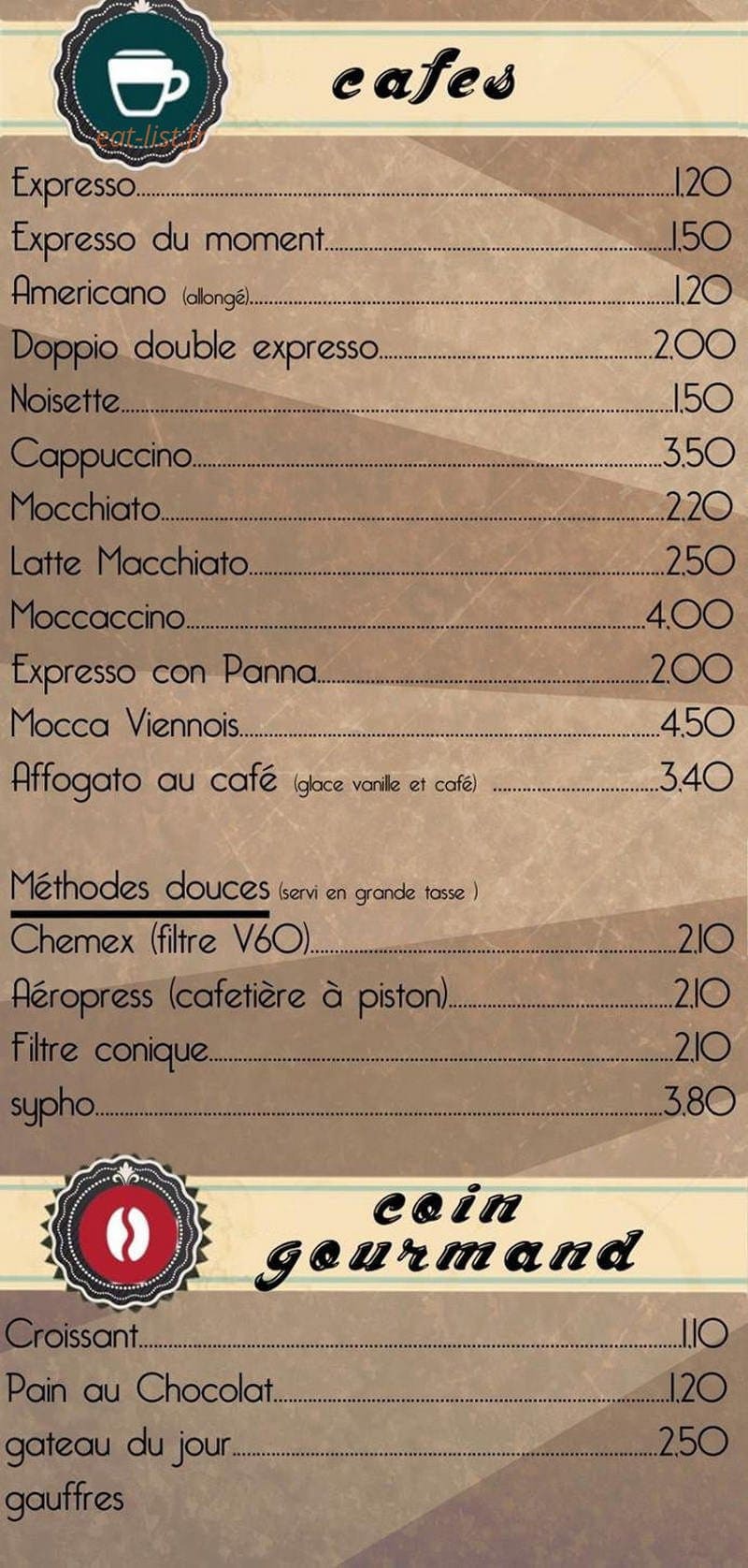 Ô Café — carte page 2