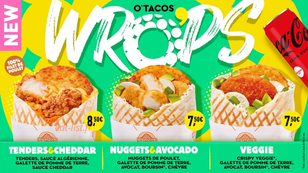 O'tacos — carte page 1