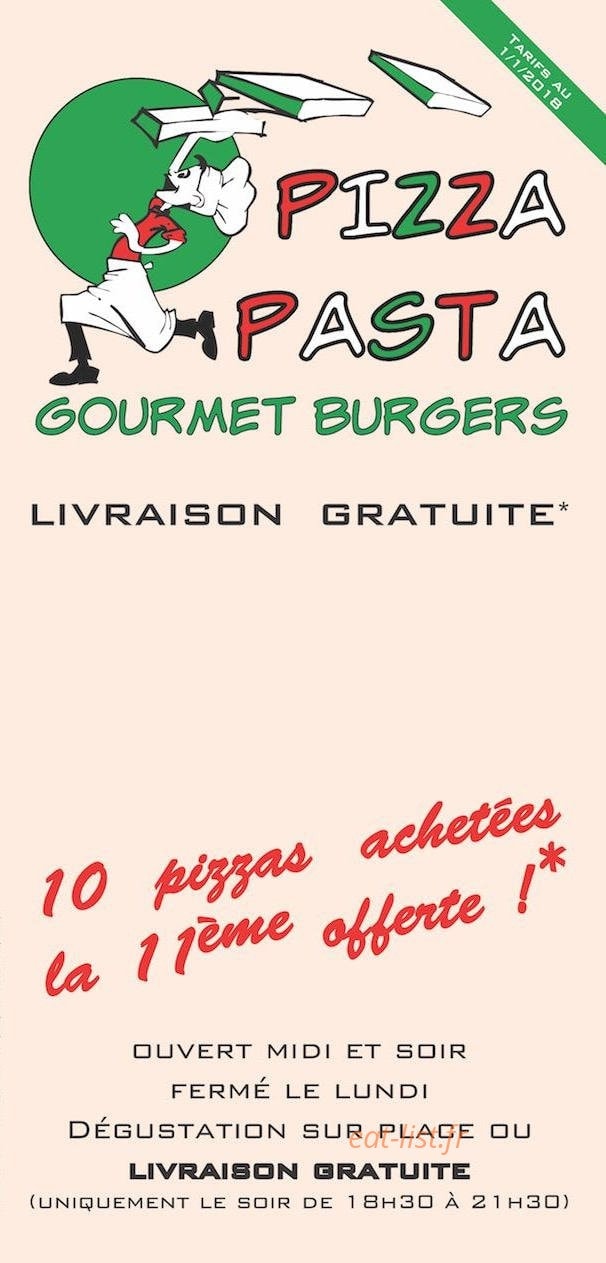Pizza & Pasta — carte page 1