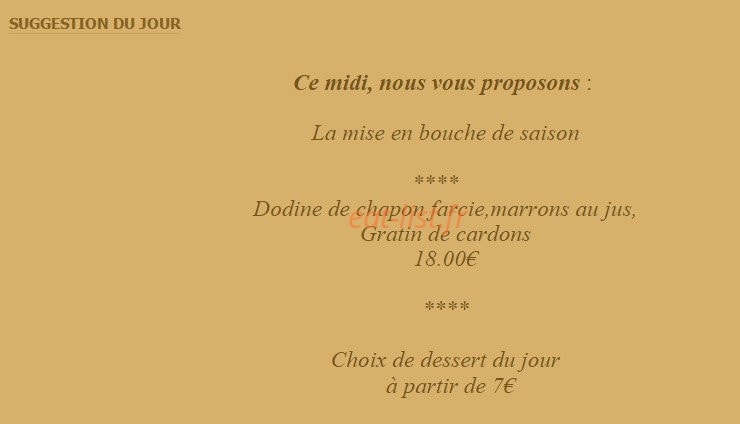 Restaurant le pasturier — carte page 4