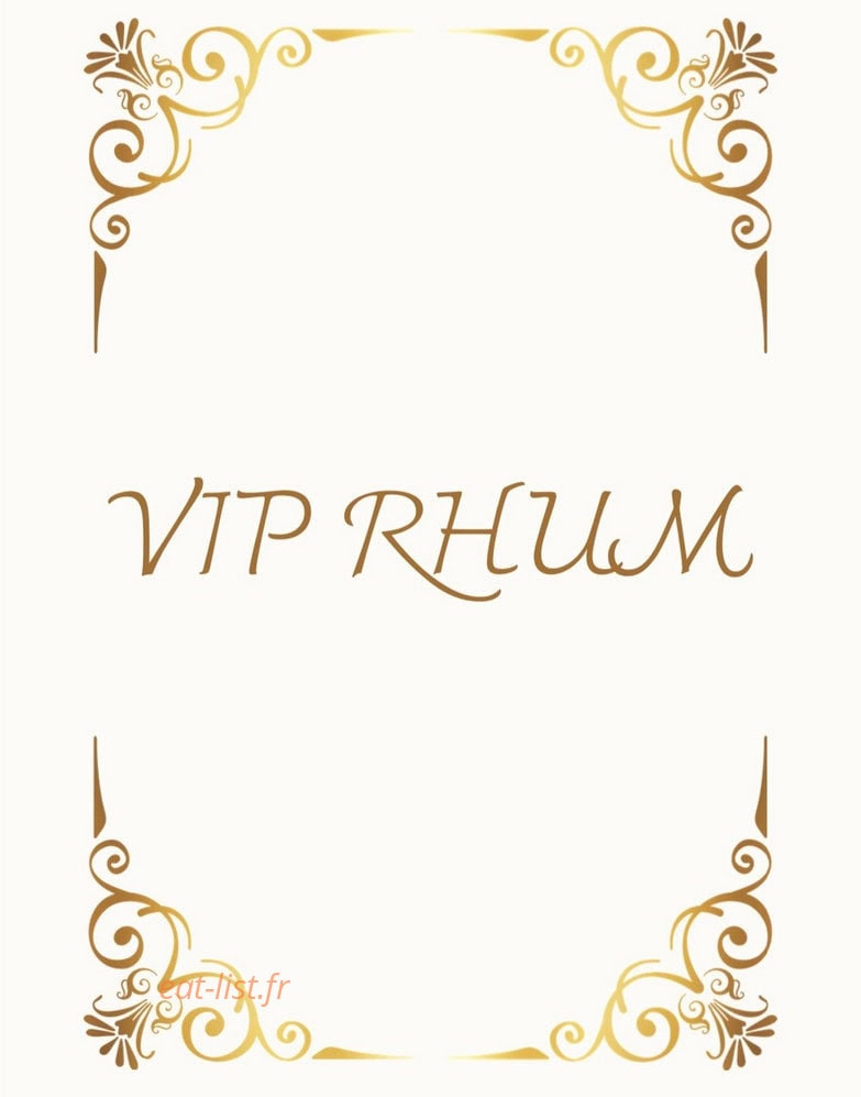Vip  Rhum — carte page 1