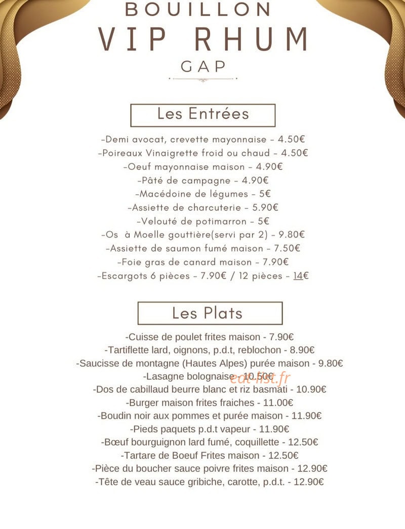 Vip  Rhum — carte page 2