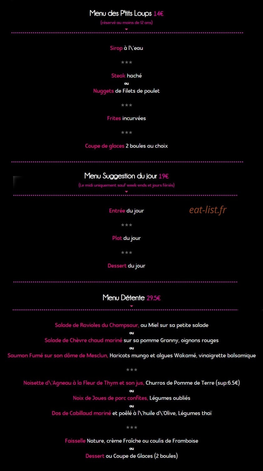 L'Auberge de Pelleautier — carte page 1