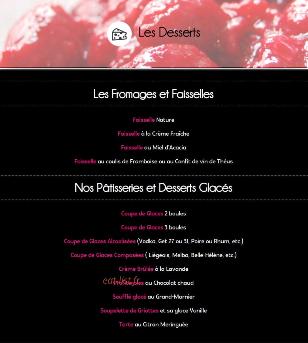 L'Auberge de Pelleautier — carte page 3