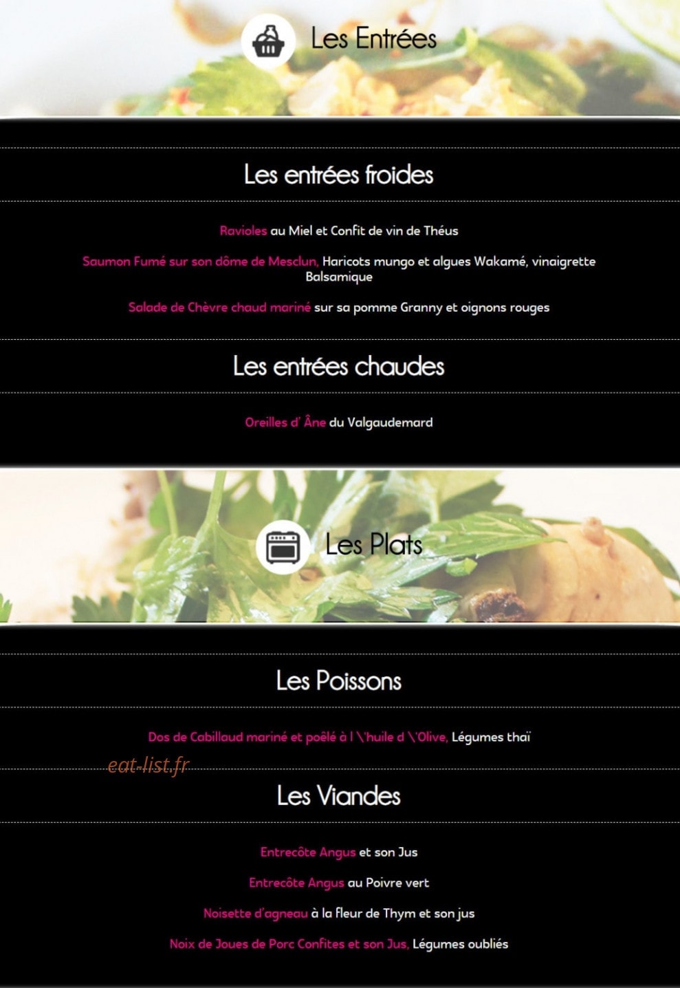 L'Auberge de Pelleautier — carte page 2