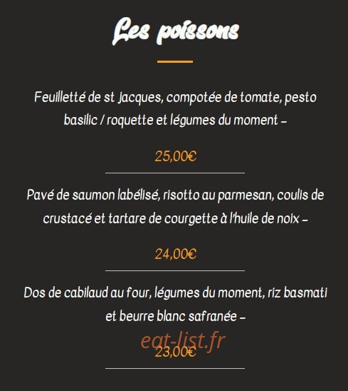 À Vos Papilles — carte page 4