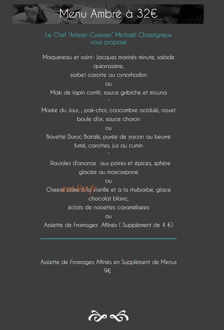 Au plaisir ambré — carte page 2