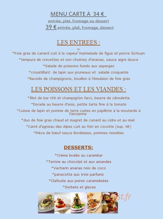Auberge de Catherine — carte page 2