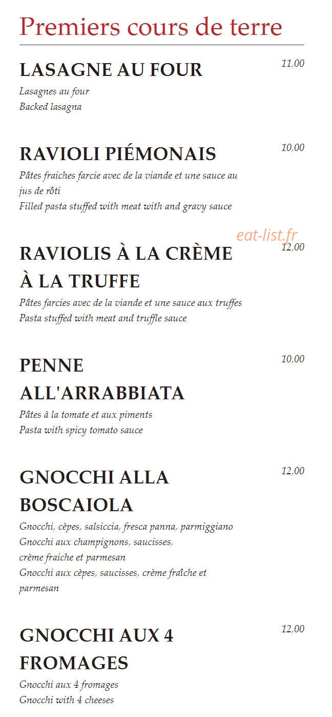 Capricciosa — carte page 12
