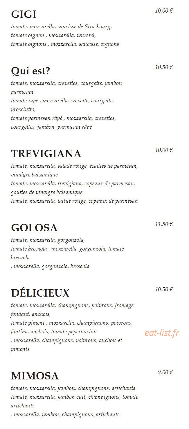 Capricciosa — carte page 2