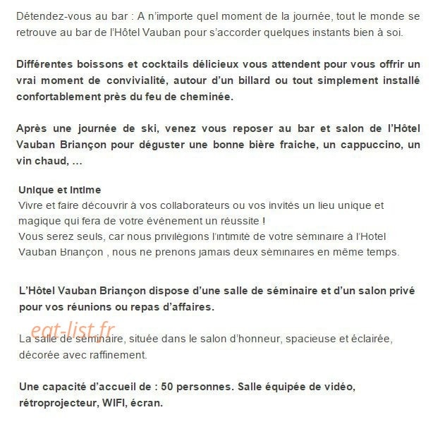 Hôtel Vauban — carte page 3