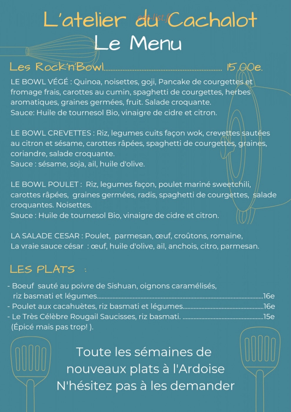 L'atelier du Cachalot — carte page 1